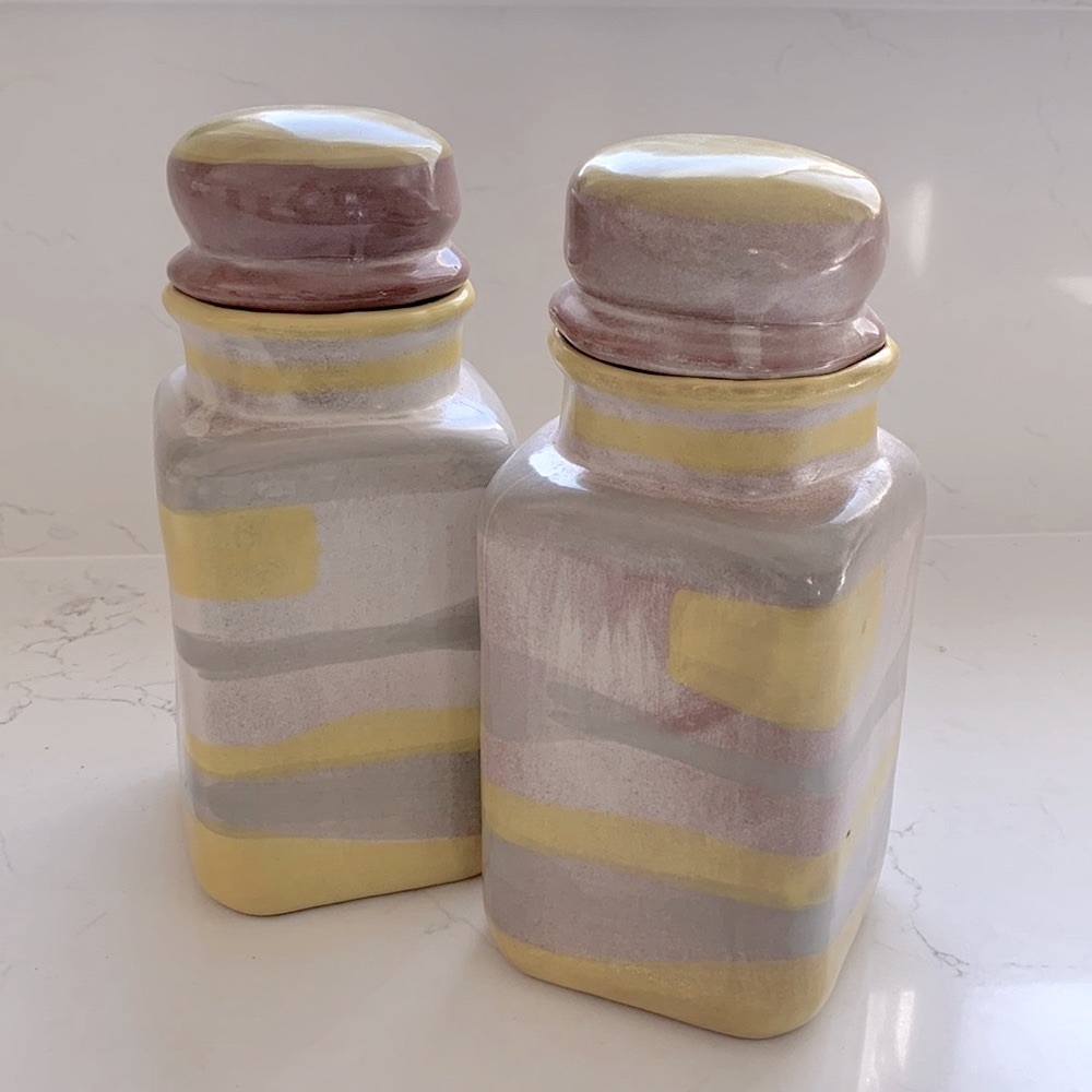 Set of two Anthropologie Canisters